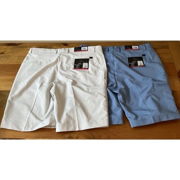 Greg Norman performance fabric stretch golf shorts men's size 38 set of 2 - Picture 3 of 12